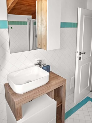 Shower, hair dryer, bidet, soap