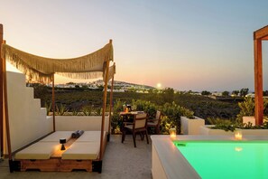 Deluxe Double Room, Private Pool, City View | Private pool - Safrani Suites (Santorini)
