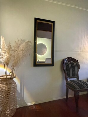 Standard Double Room, Balcony, City View | Living area | 50-inch flat-screen TV with cable channels, heated floors