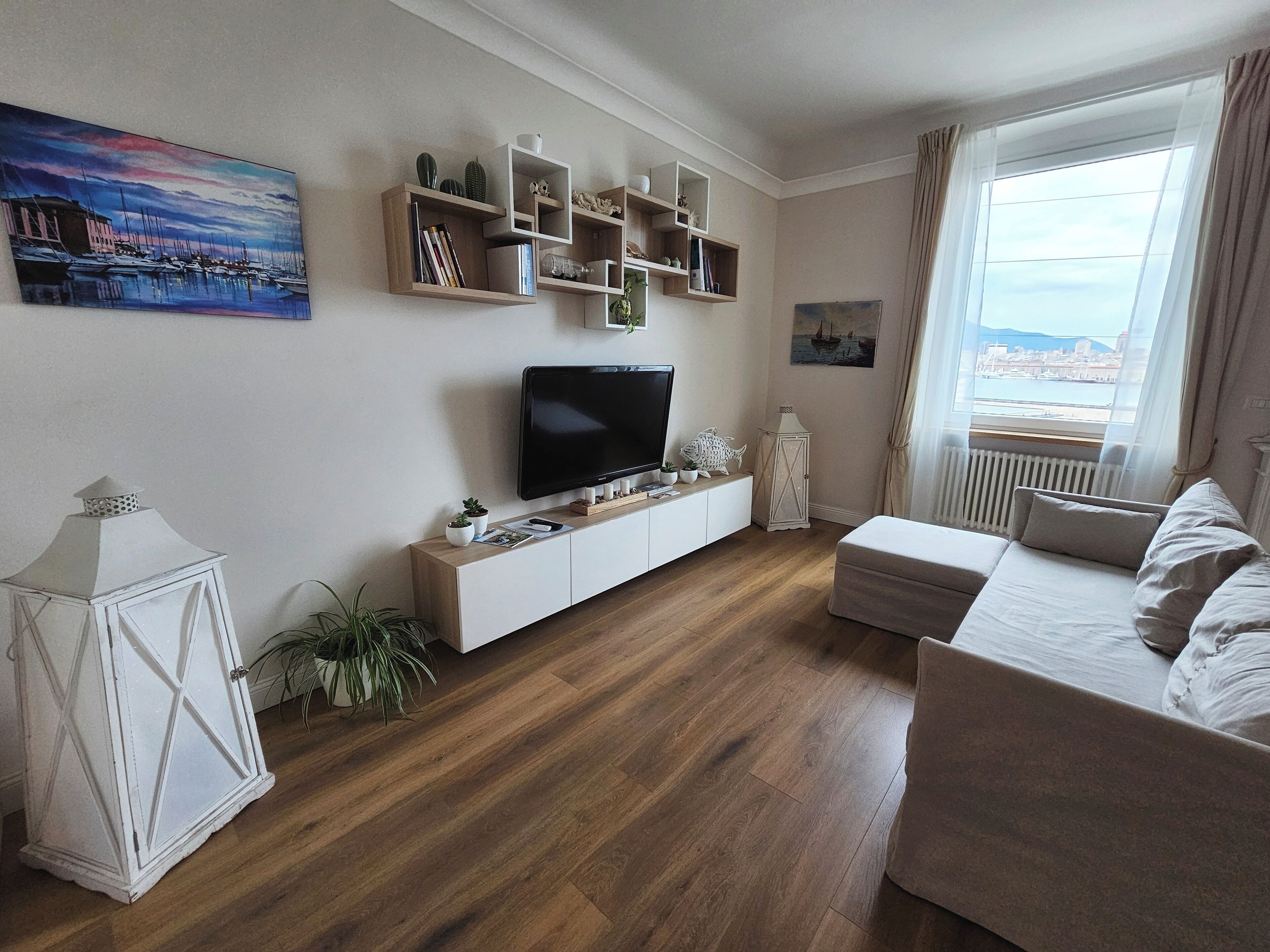 Suite Deluxe, vista porto | Area soggiorno