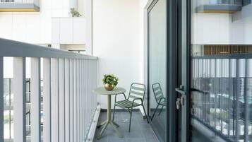 Deluxe Apartment, Balcony, Pool View | Balcony view