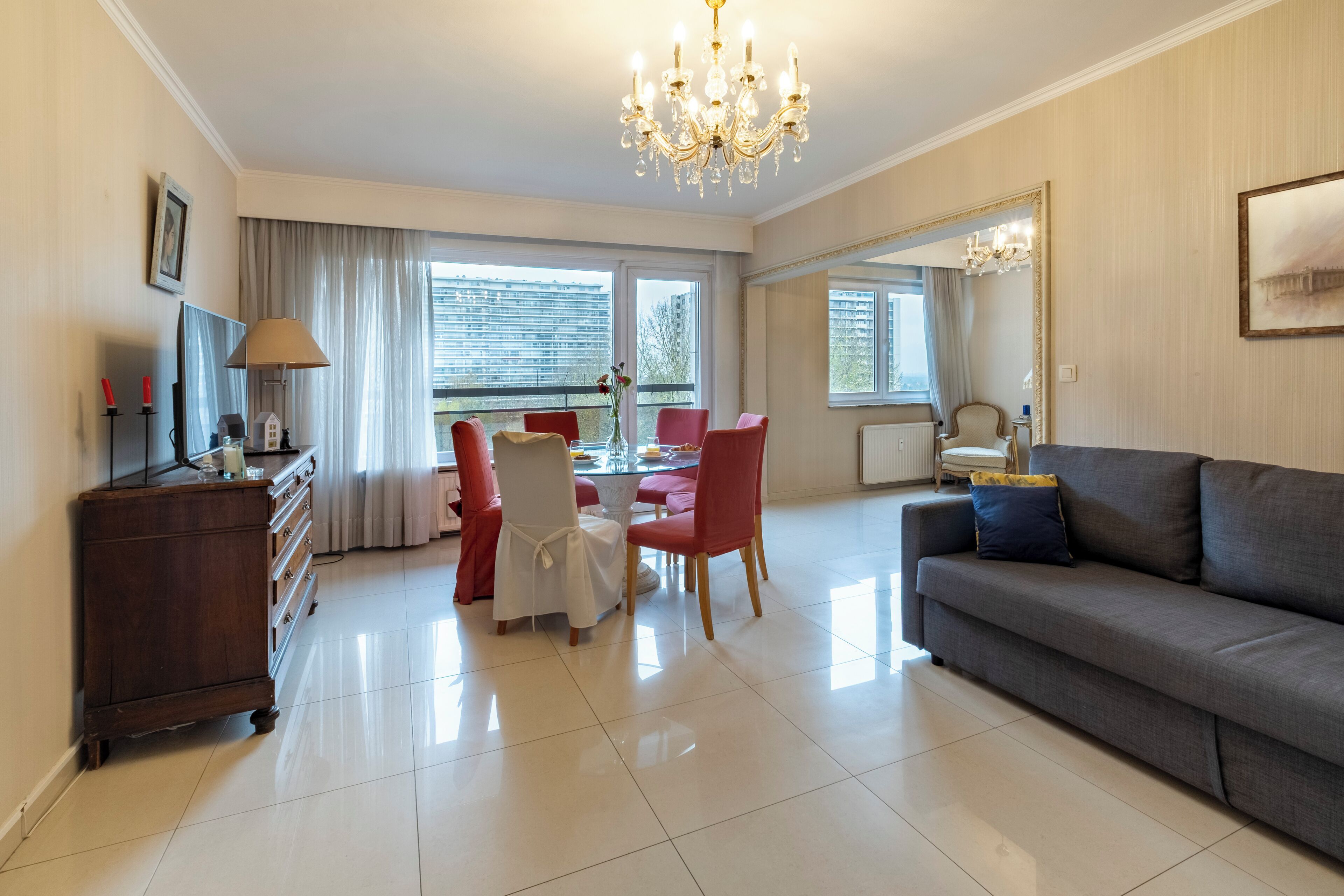 Comfort Apartment, Balcony, Garden View | Living area | Flat-screen TV