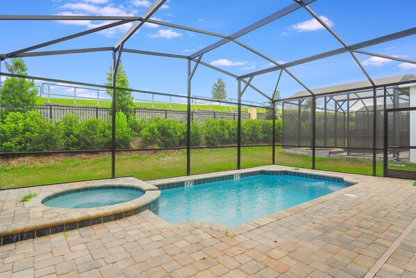 Outdoor pool, a heated pool