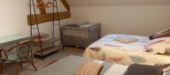 3* farmhouse with 2 bedrooms 2 bathrooms and 4 'GASTON' beds