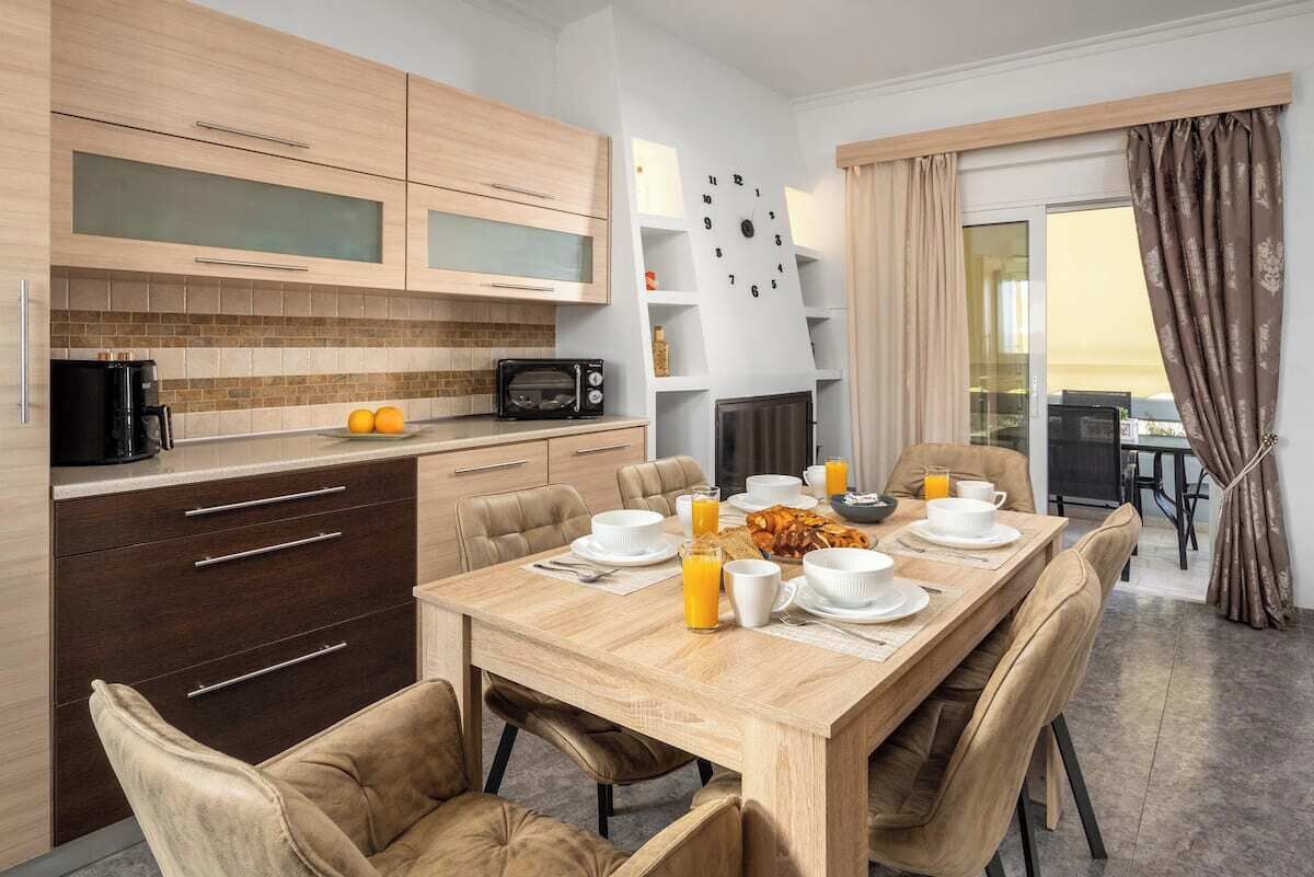 Deluxe-Villa, Balkon, Stadtblick | Eigene Küche