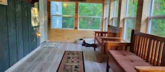 Near lakes/rivers, town, snowmobile trails and access to hunting and state land.