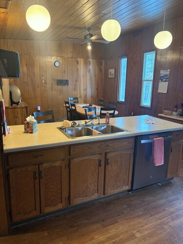 Near lakes/rivers, town, snowmobile trails and access to hunting and state land.