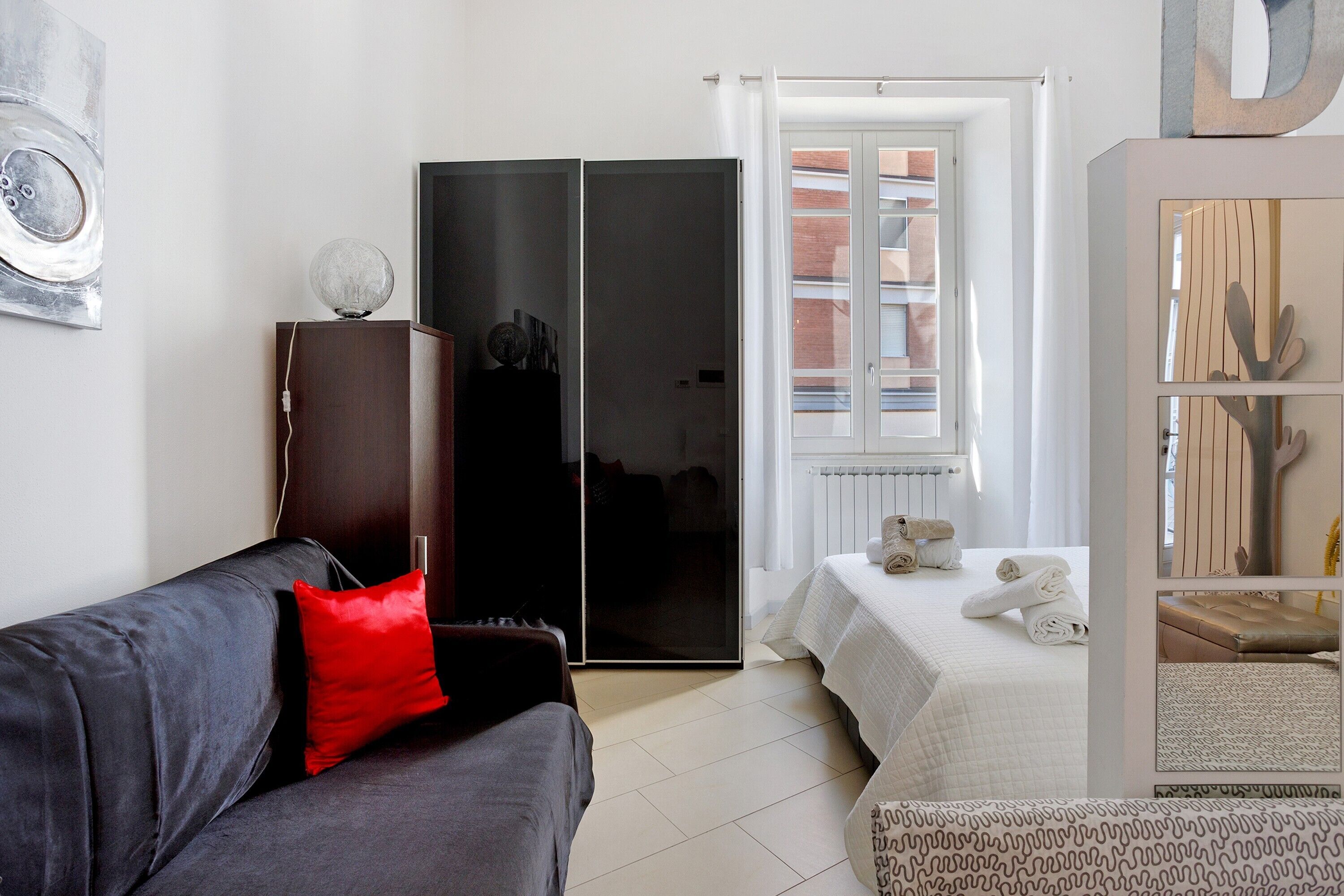 1 bedroom, iron/ironing board, bed sheets