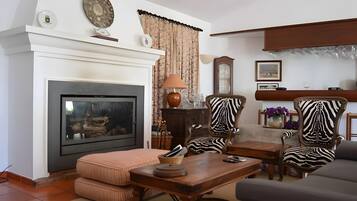 TV, fireplace, DVD player, stereo