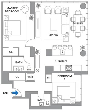 Floor plan - Sutton Lane | 3rd-floor 2BR w/Doorman, Gym, Pool (New York)