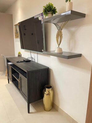 디럭스 스튜디오, 퀸사이즈침대 1개, 발코니 | 거실 공간