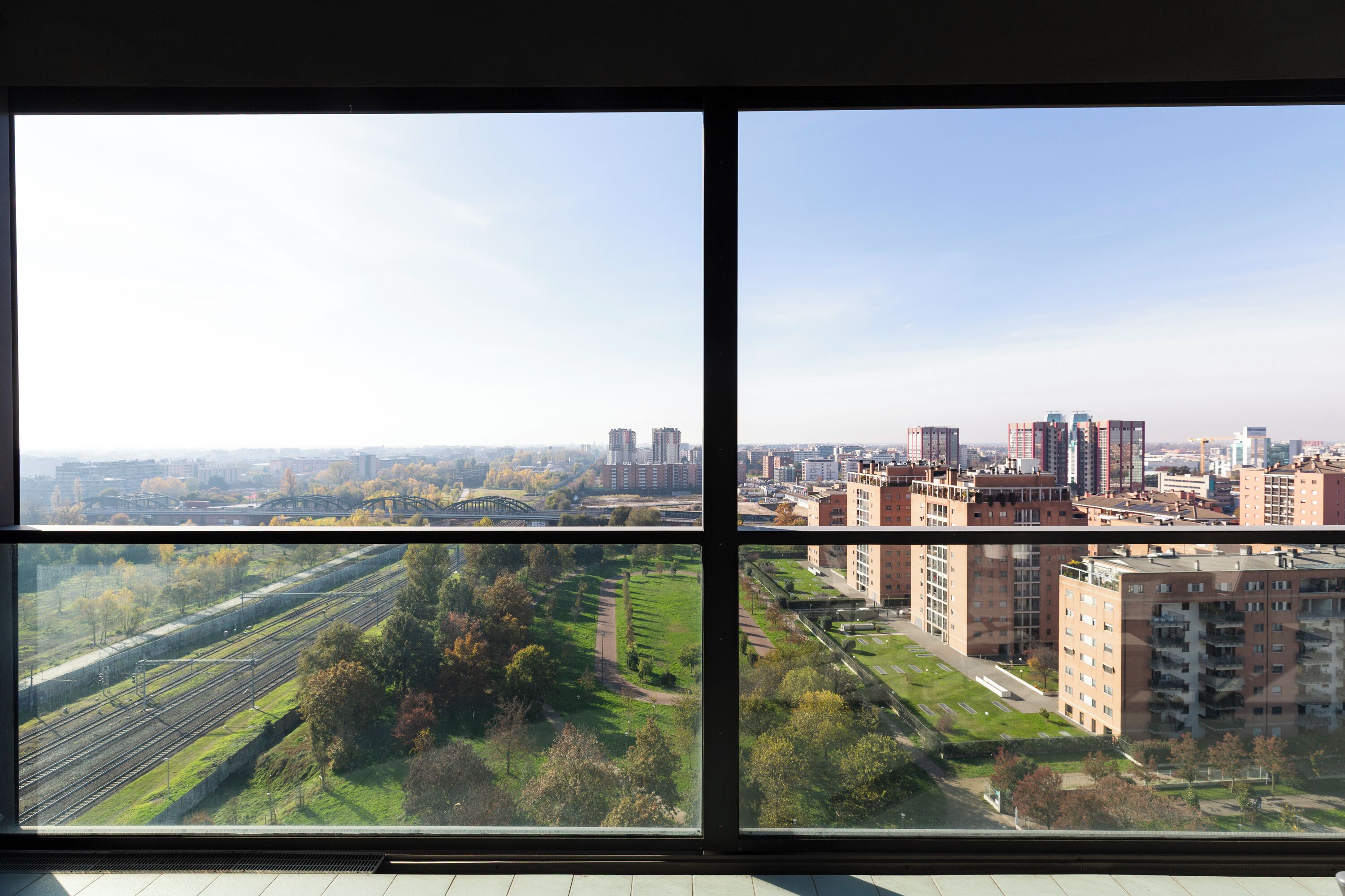 Vue sur la ville depuis l’hébergement