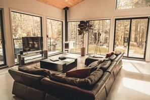 TV, fireplace, video games, stereo - Three Zen Houses 3, 4 & 6 - Villas & Spas (Morin-Heights)