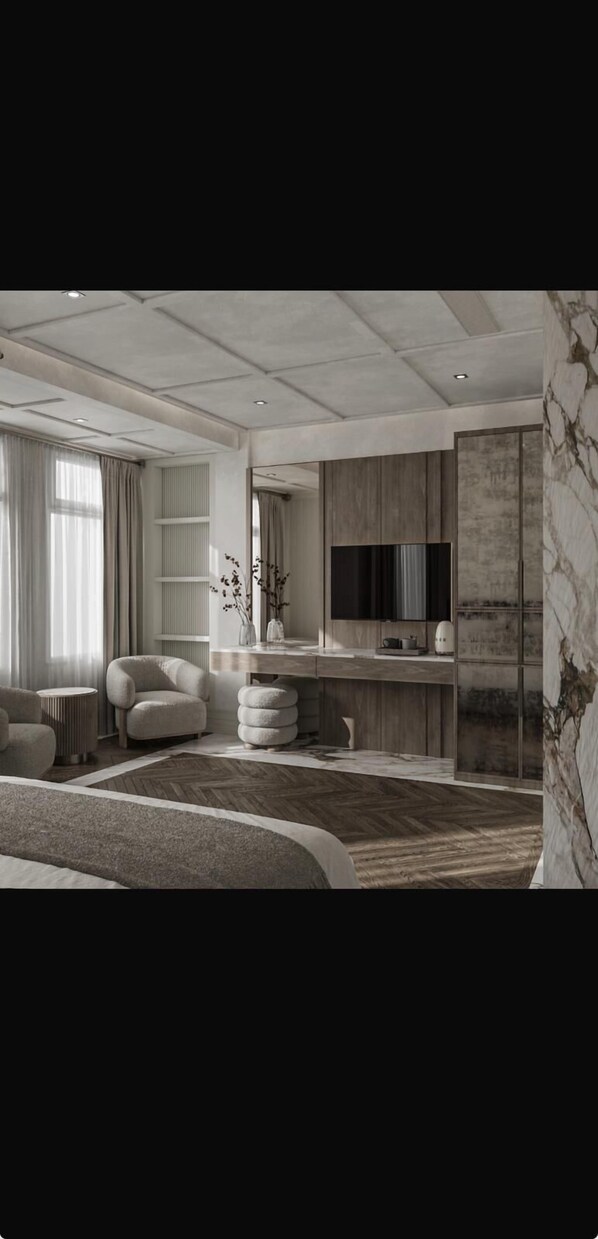 Habitación Deluxe | Sistema de insonorización, tabla de planchar con plancha, wifi gratis