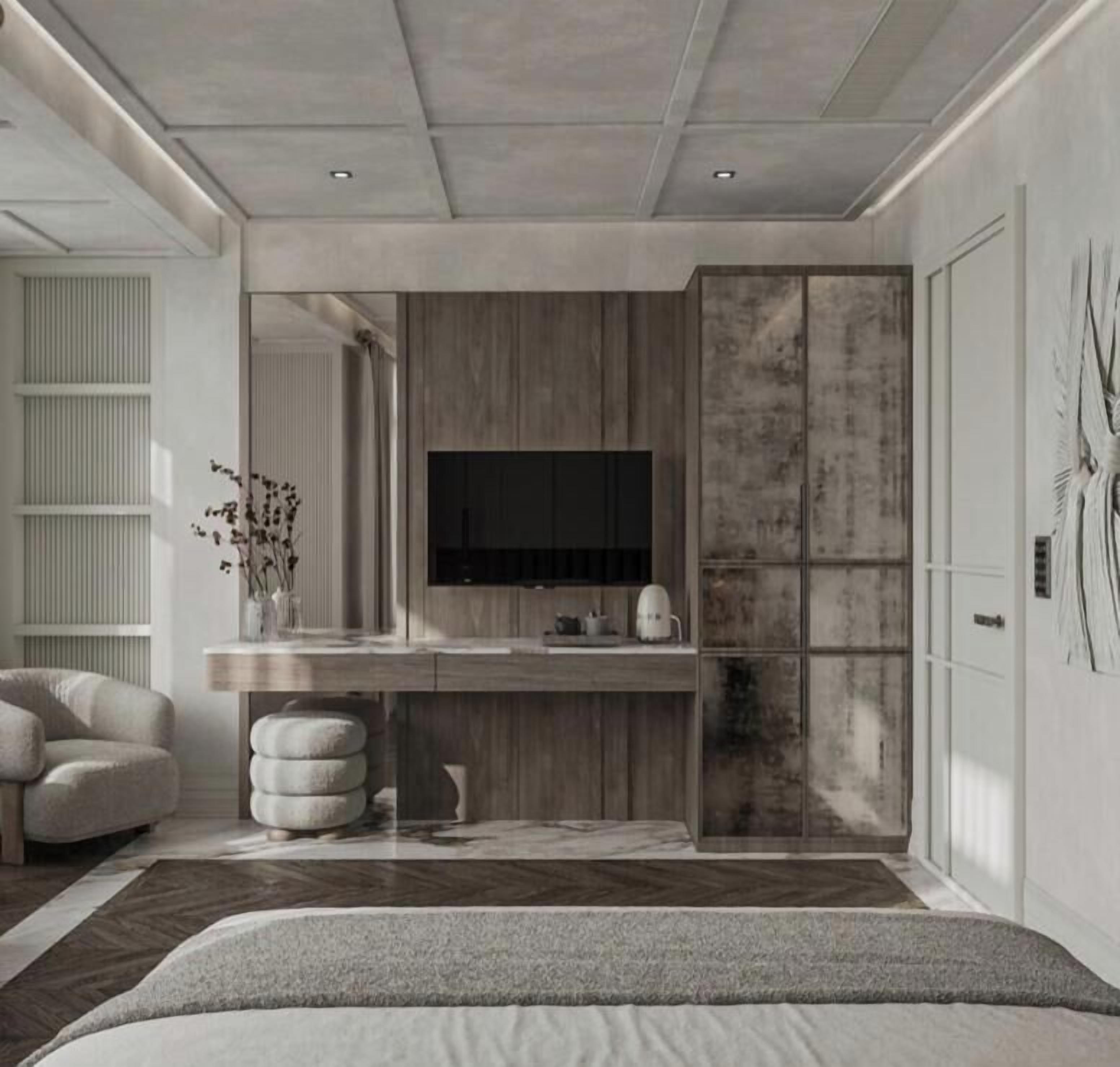 Quarto luxo | Roupas de cama premium, frigobar, quartos à prova de som