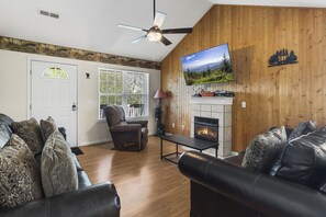 Living area - Eagle's Nest near Parkway w/Games, Hot Tub, & Sunroom (Pigeon Forge)