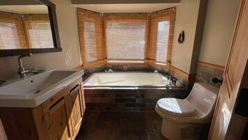 Shower, towels, soap, toilet paper