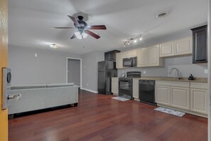 Microwave, oven, stovetop, dishwasher