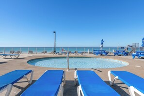 A heated pool - Luxury Oceanfront Escape, Three Saltwater Pools, Hot Tub, Private Balcony (Panama City Beach)