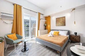 Condo, 1 Bedroom, Accessible, Balcony | 1 bedroom - Stylish Condo 3-minutes to Airport, Poolview at Amani Grand Resort Residences (Lapu-Lapu)