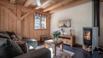 TV, fireplace, DVD player