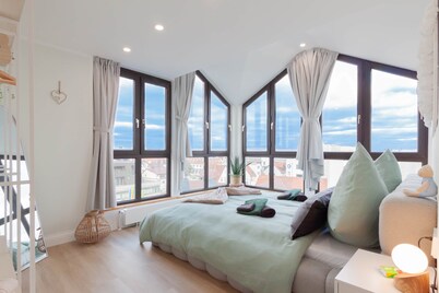 nJoy! Penthouse Filderstadt | Airport & Roof Terrace