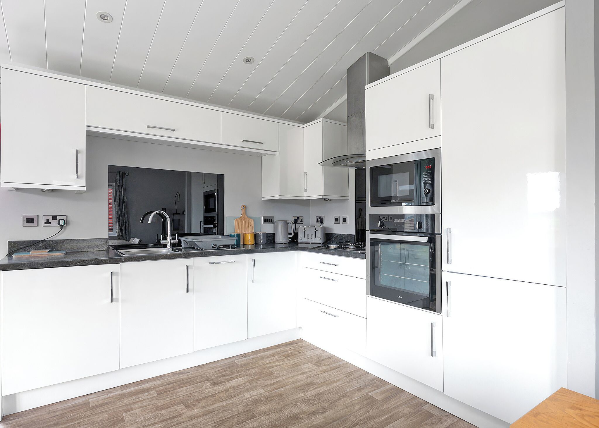 Fridge, oven, stovetop, dishwasher