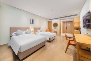 Family Twin Room, City View | Premium bedding, individually decorated, individually furnished, desk