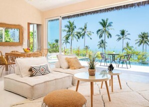 Smart TV - Luxury 2BR 2 Bed 2  bath with Sea Views Villa with private infinity  pool  (Koh Samui)