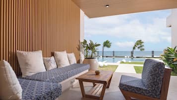 Dúplex de lujo, 1 habitación, vista al océano | Terraza o patio