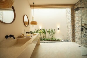 Appartement Duplex Luxe, 1 chambre, vue océan | Salle de bain