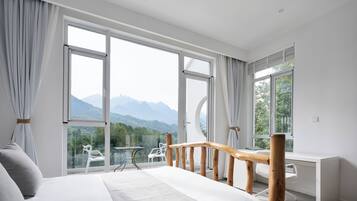 Family Triple Room, Hill View | Premium bedding, down comforters, individually decorated