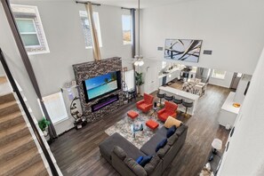 TV - Lux Villa Private Backyard • 86” TV• Theater •Pong (Forney)