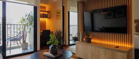 Departamento (1107) | Área de sala de estar | Piso con calefacción