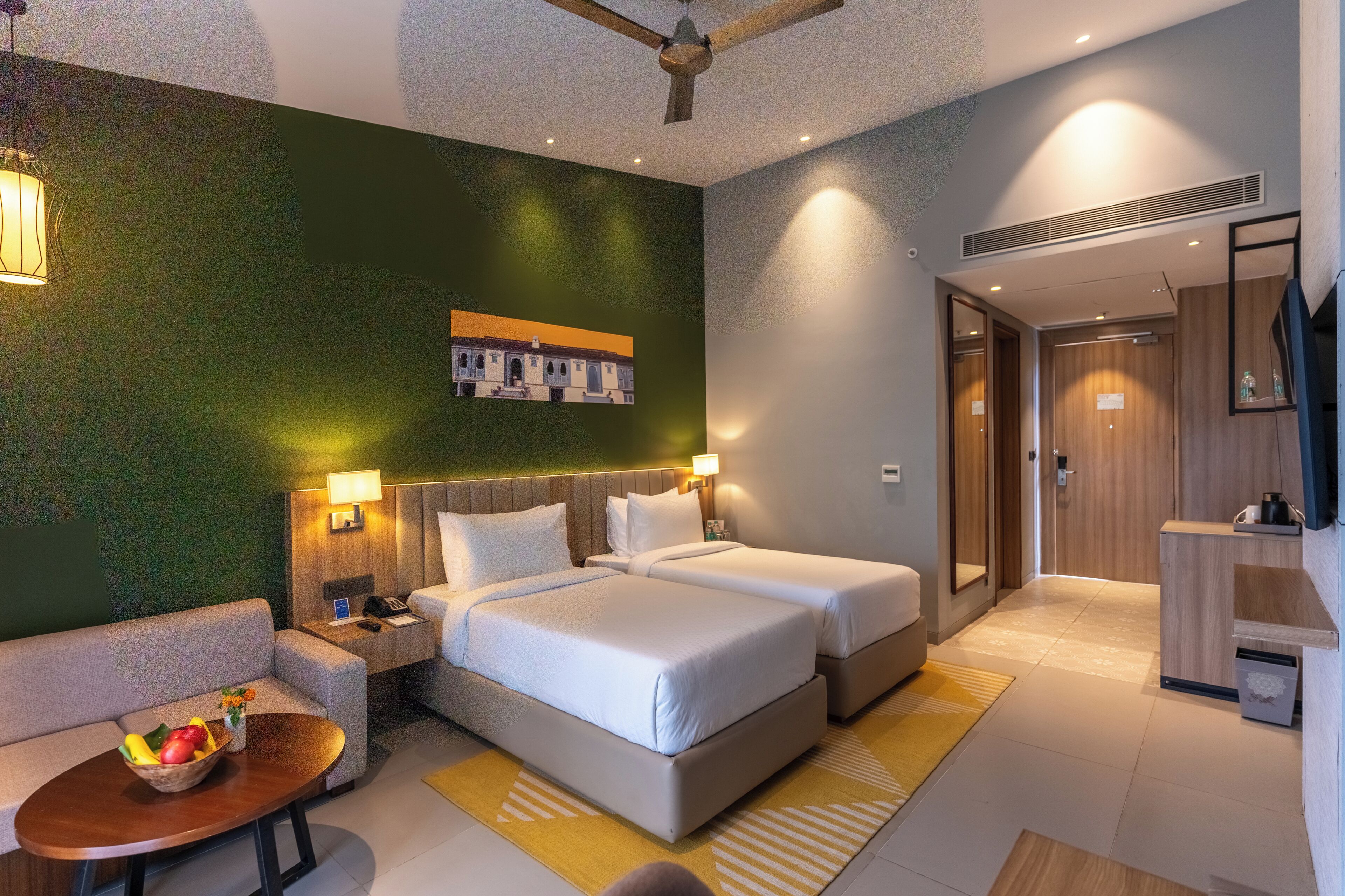 Deluxe Room, 2 Single Beds, Balcony | Minibar, desk, laptop workspace, blackout curtains