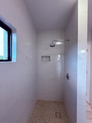 Shower, hair dryer, towels, soap - Turtle Cove Escape - New 2 Bedroom Villa with all the bells & whistles. (Providenciales)