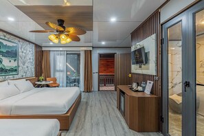 Minibar, in-room safe, blackout curtains, soundproofing - Champa Phan Boutique Hotel (Vientiane)