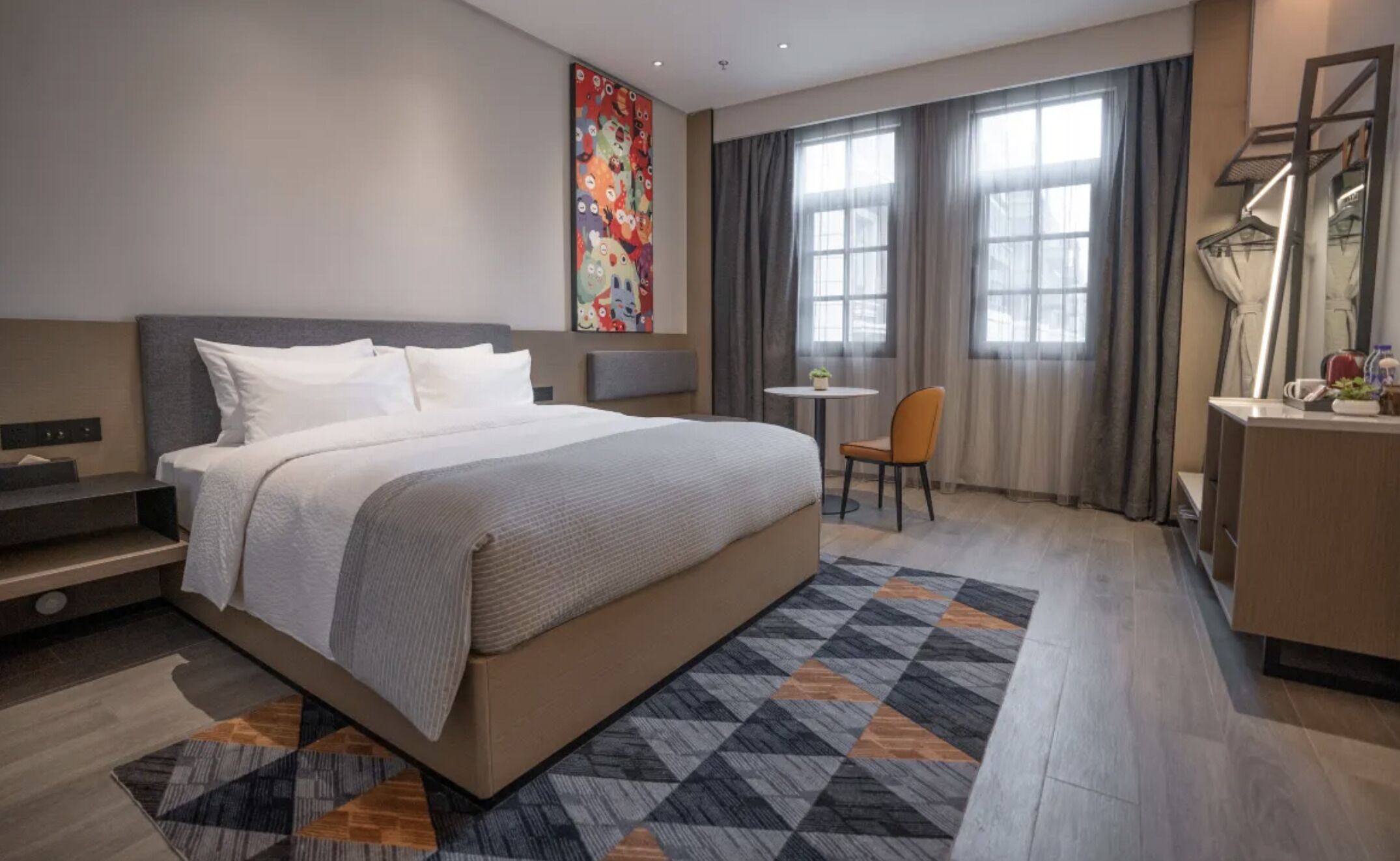 Enkeltrom – comfort, aircondition | Skrivebord, blendingsgardiner, lydisolert og strykejern/-brett