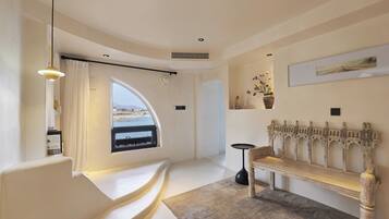 家庭套房, 露台, 海景 | 客廳