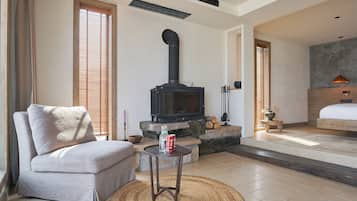 典雅雙人房, 露台, 海景 | 客廳