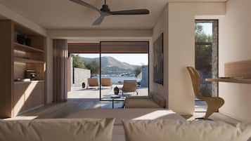 Infinity Suite Panoramic Sea View Private Pool | Wohnbereich