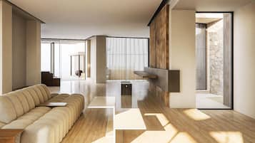 Grand-Villa, 4 Schlafzimmer, eigener Pool, Meerblick | Zimmersafe, Schreibtisch, schallisolierte Zimmer, kostenloses WLAN