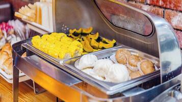 Free daily self-service breakfast