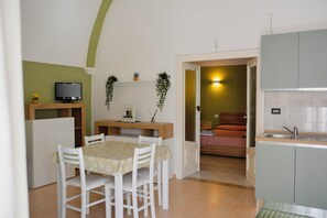 Apartamento, 1 cama de casal e sofá-cama | Área de estar