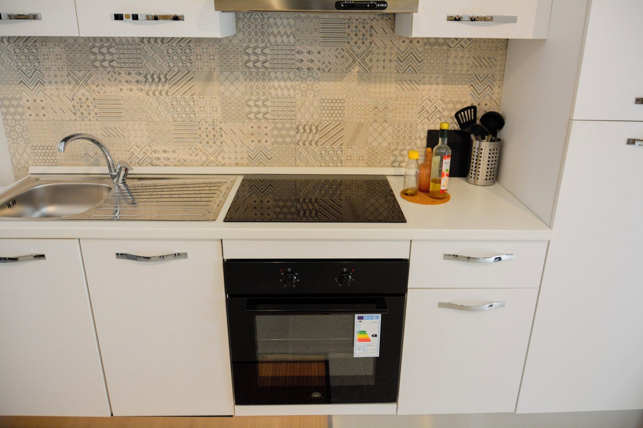 Departamento, 1 cama matrimonial | Cocina privada | Refrigerador con congelador, microondas, horno y parrilla de estufa 