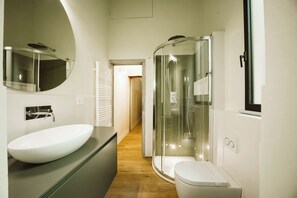 Regadera, secadora de cabello, bidet, toallas 