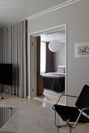 Superior Apartment, Courtyard View | Living area - Stylish 1BR Apt. in Historic Area (Tampere)