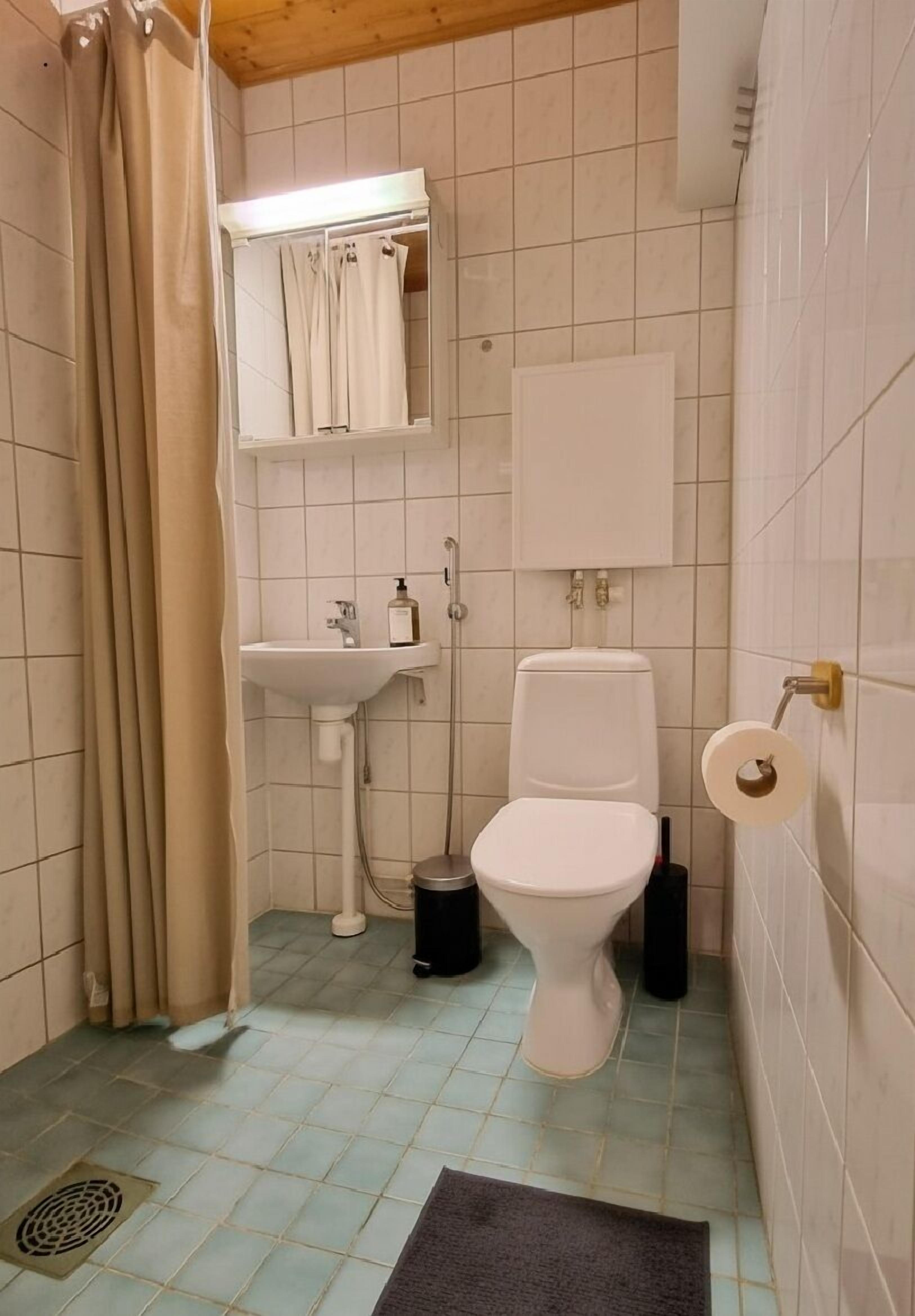 Superior Apartment, Courtyard View | Bathroom | Shower, hair dryer, towels, soap