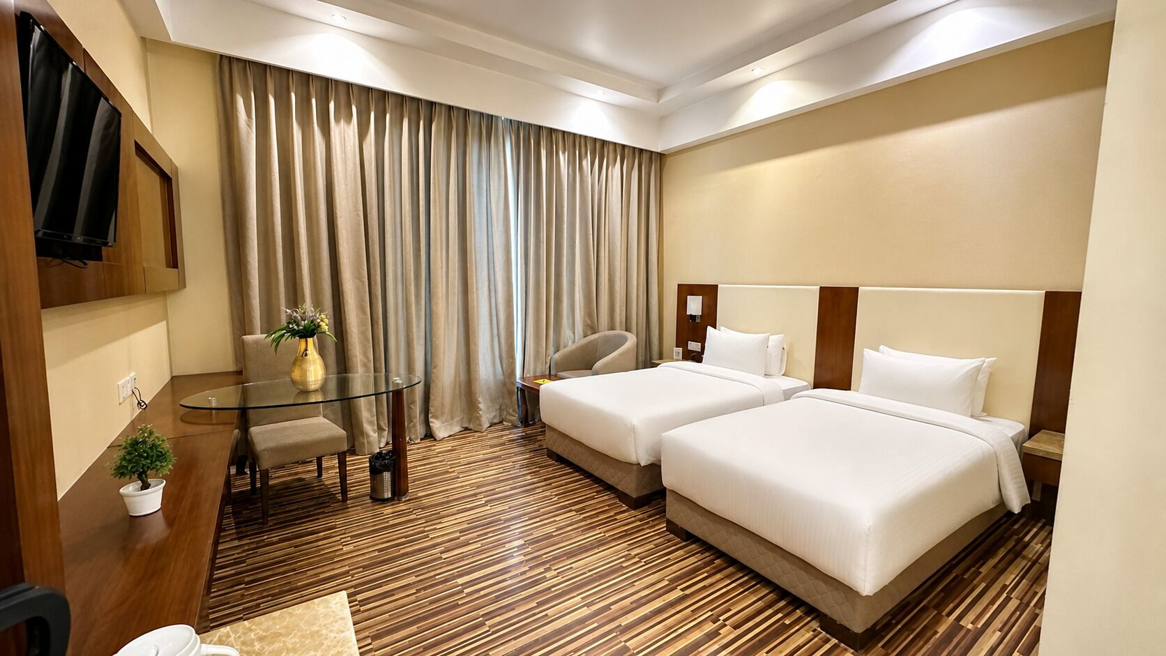 Superior Room, 2 Twin Beds | Desk, laptop workspace, blackout drapes, iron/ironing board
