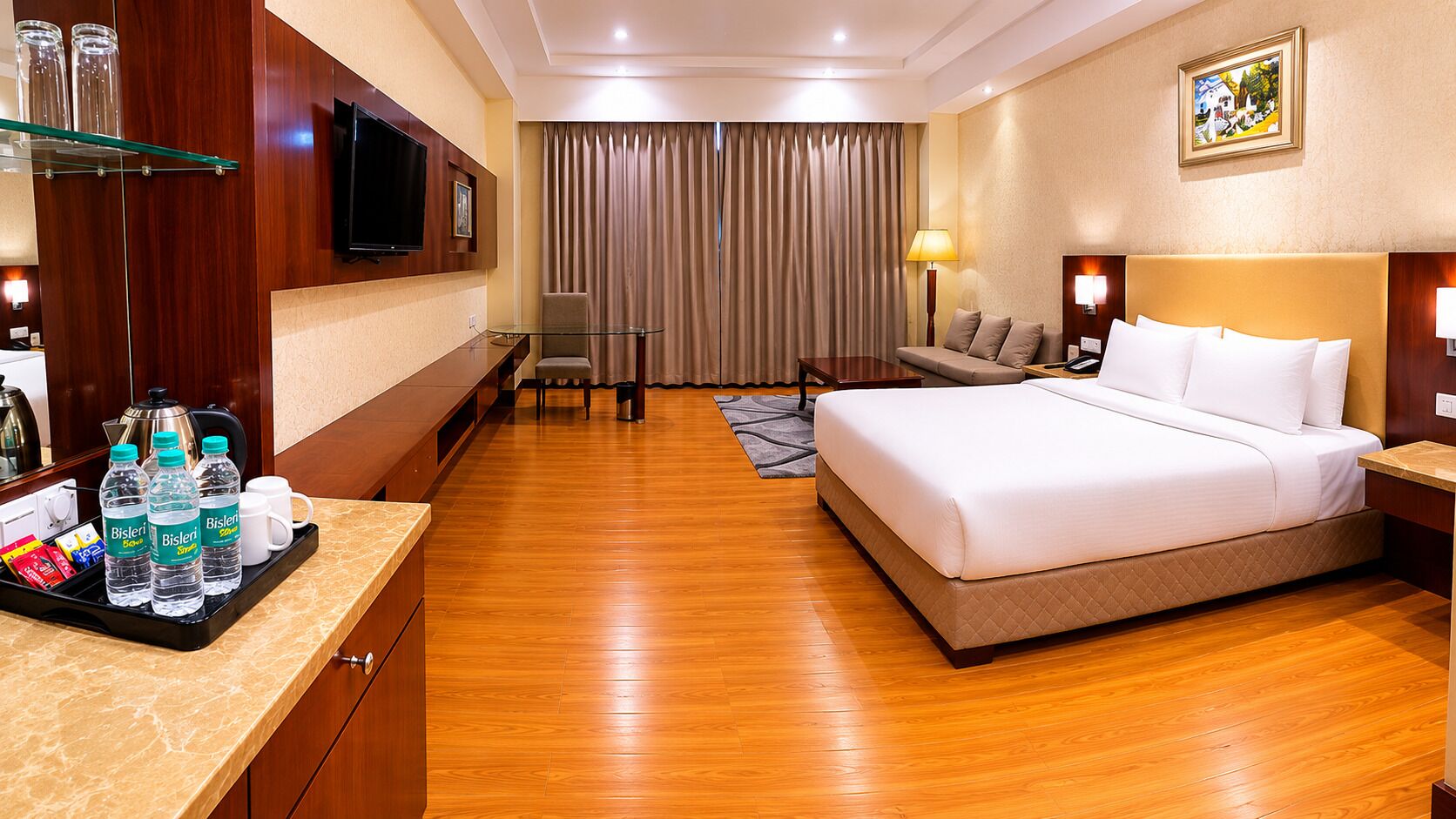 Deluxe Room, 1 Double Bed, City View | Desk, laptop workspace, blackout curtains, iron/ironing board